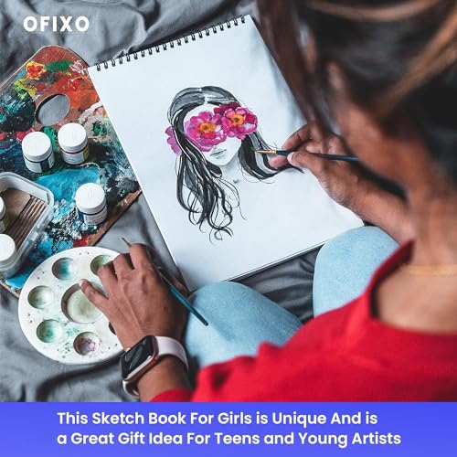OFIXO 50 Sheet A5 Sketchbook (Pack of 2) -5.8 x 8.3 Inch 140 GSM| Top Spiral-Bound Sketchpad for Artists | Sketching and Drawing Acid Free Paper for Academic use - Image 4