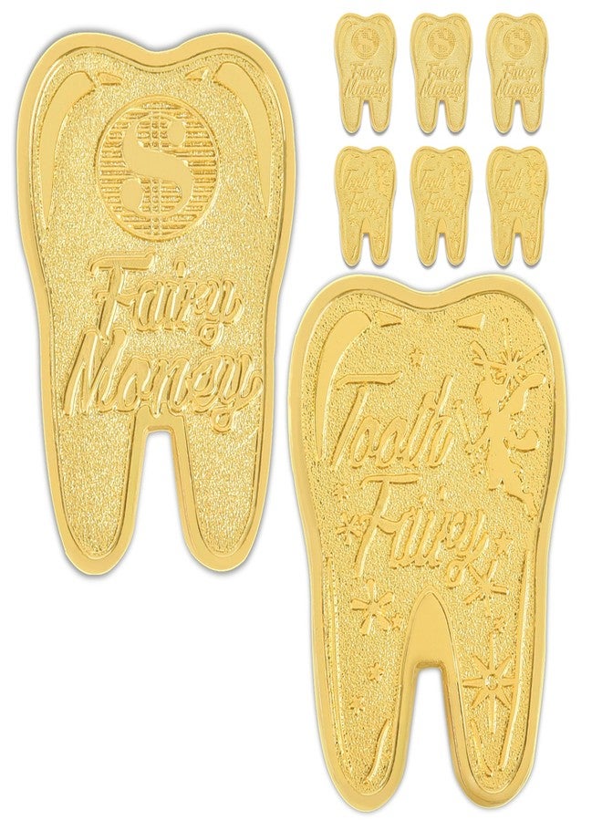 LALADUCK Golden Tooth Fairy Coins 6-Pack, A Magical Keepsake Gift to Reward Kids for a Lost Tooth - Image 1