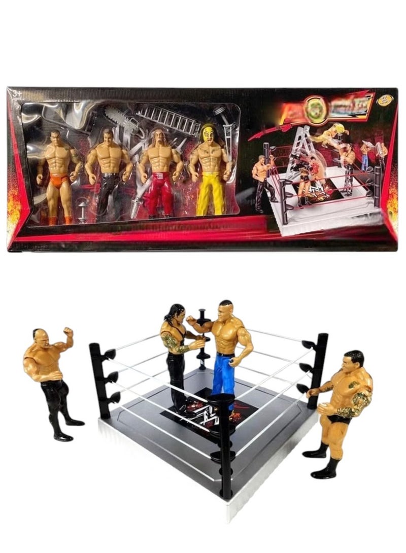 Ultimate WWE Wrestling Battle Scene Action Figure Toy Set With Accessories - Image 1