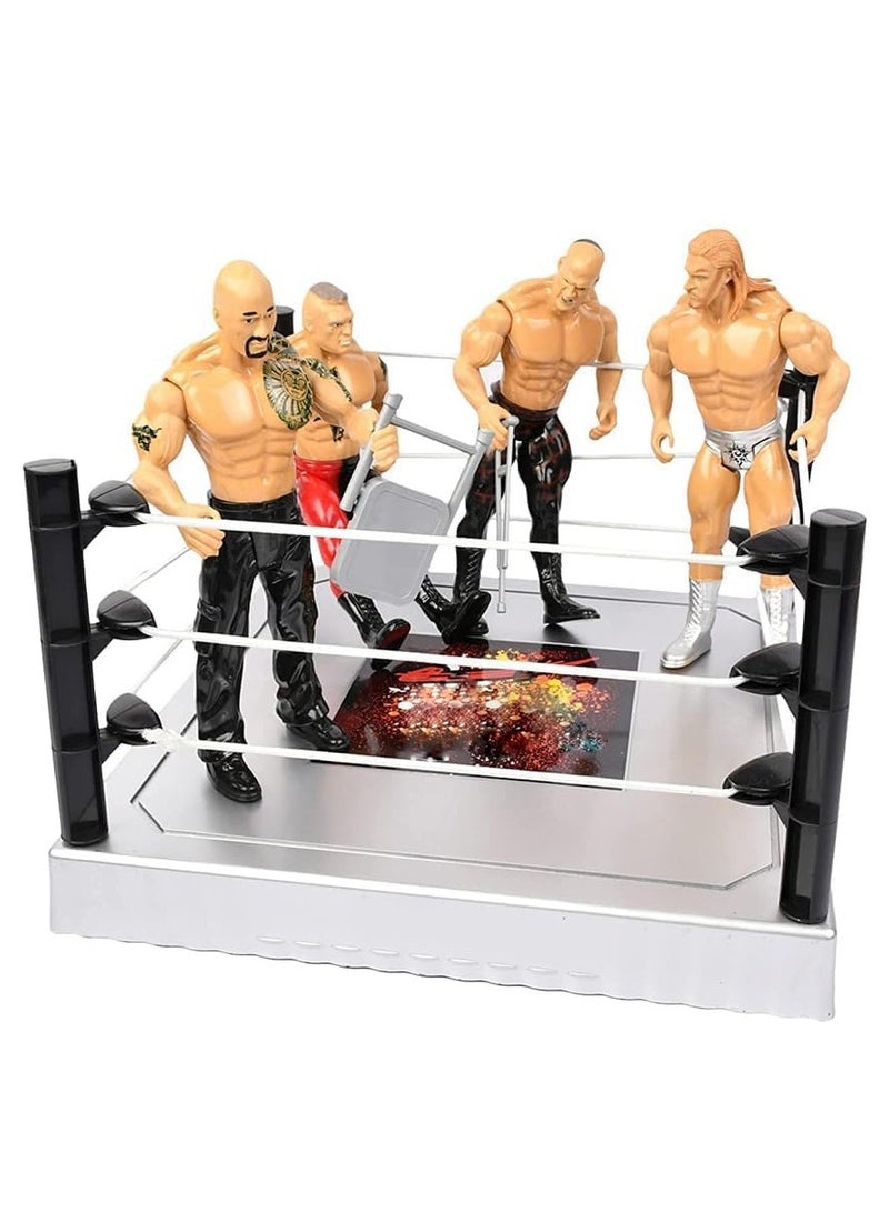Ultimate WWE Wrestling Battle Scene Action Figure Toy Set With Accessories - Image 3