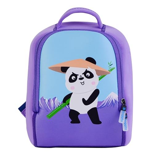 Tukzer Baggita Kids School Bag, Printed Toddler 12 Ltrs Backpack for Girls, Elementary Preschool Tuition Swimming Travel Multipurpose Bag| Water-Repellent Soft Neoprene (Panda-Levendor) - Image 1