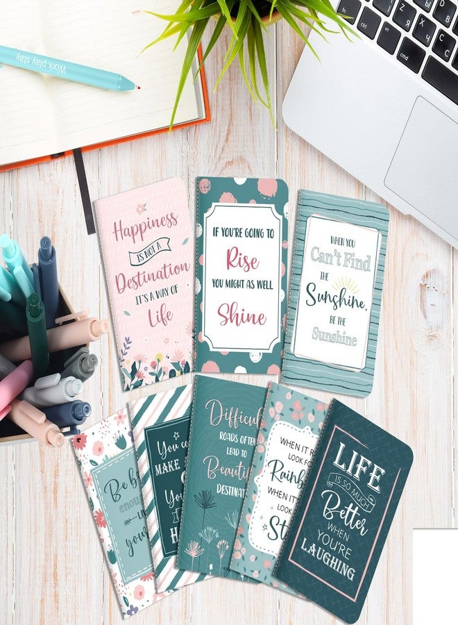 Funrous 32 Pcs Motivational Quote Pens Inspirational Notepads Mini Journal with Ballpoint Pen Small Notebooks Gift Set for Men Women Coworkers, Adult Party Favors Christmas Prizes Gift(Floral) - Image 5