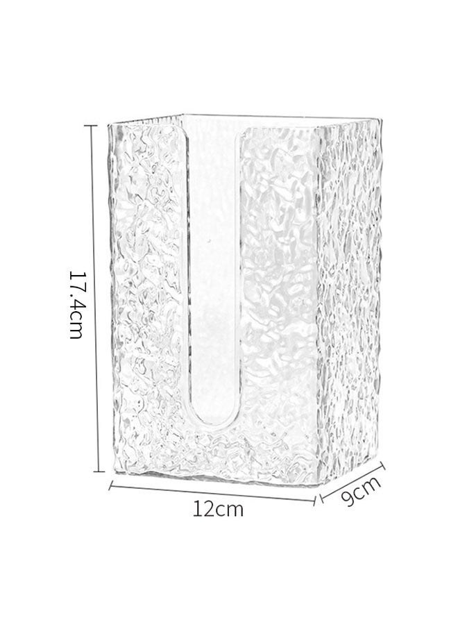 QERO Acrylic Tissue Box Cover, Wall Mount Paper Holder Box for Bathroom Wipe Dispenser, Clear Toilet Paper Organizer for Kitchen Living Room Restaurant and Hotel - Image 3
