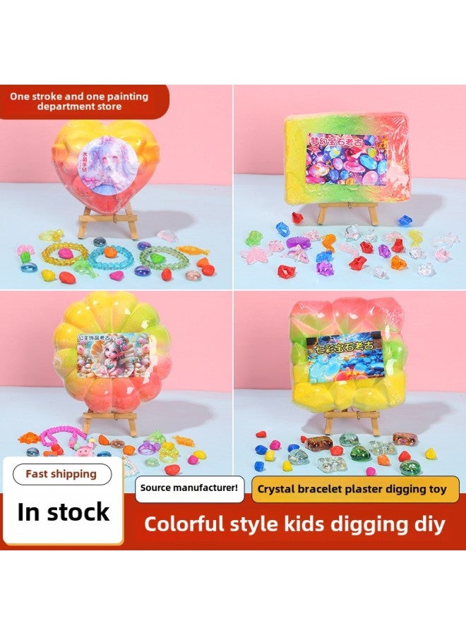 Crystal Bracelet Archaeological Toys Digging Princess Jewelry Color Stone Night Market Stall Hands-on Brain Toy Wholesale-Color:Amber Insects (tools Not Included)  - Image 3