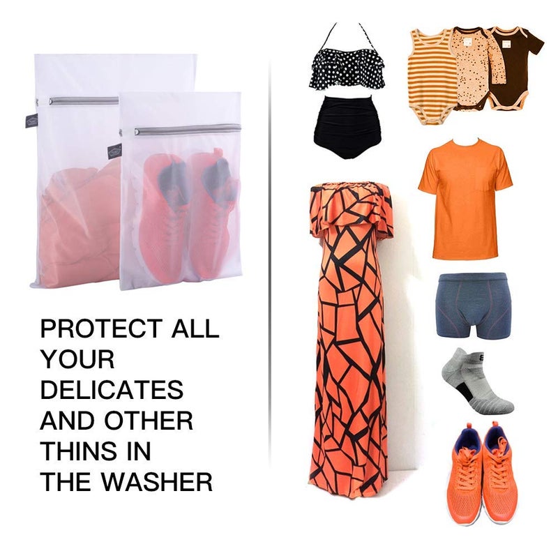 Kimmama Laundry Bag Mesh Wash Bags,Washing Machine Wash Bag,Net Washer Sack with Zipper,Dryer Pouch for Cleaning and Drying Cloths,Garment,Sweater,Delicates,lingerie,Bra,Pant,Sock,Toys,Cap,Shoes - Image 3