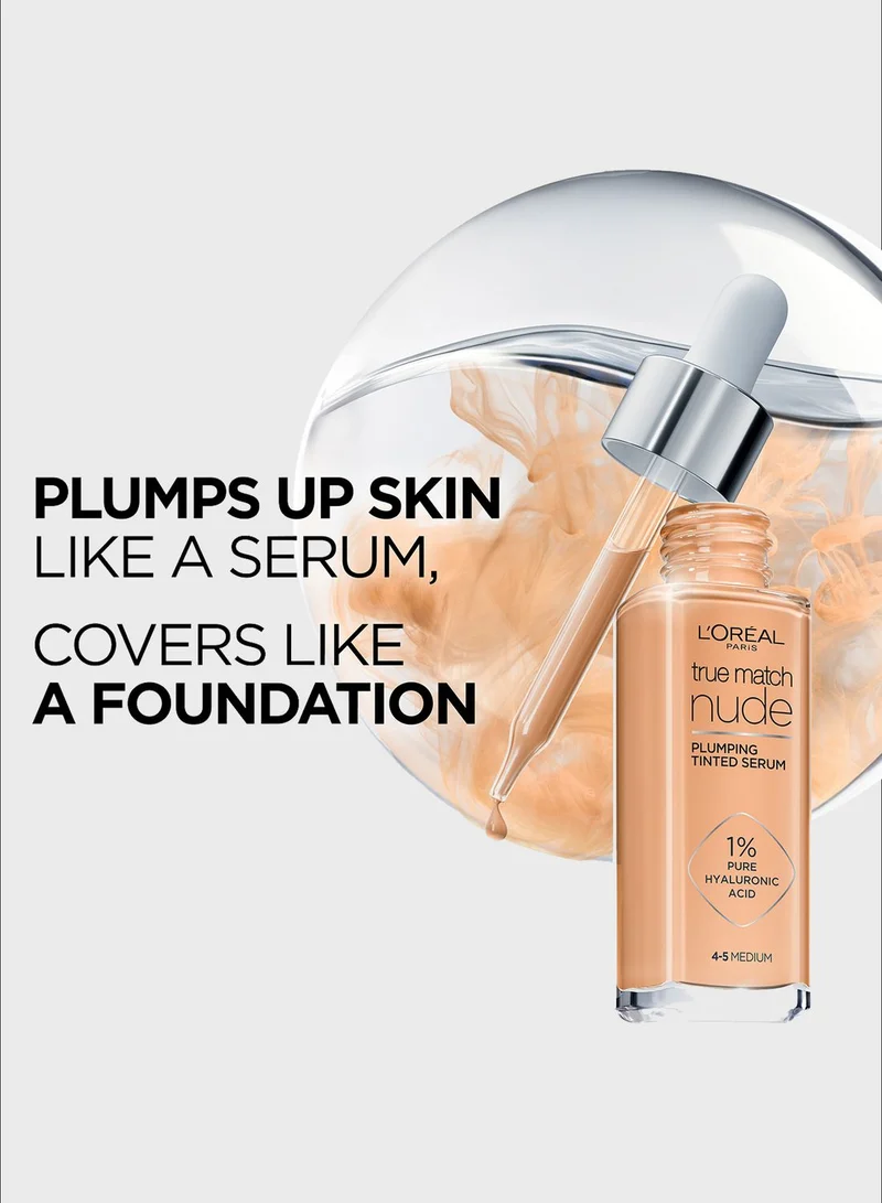 L'OREAL PARIS True Match Nude, Plumping Tinted Serum, Shade 7-8, Tan Deep