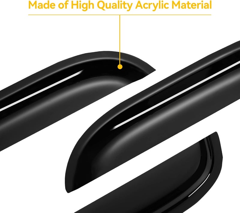 Cxdar Window Rain Guards Vent Visors for 1997-2003 Ford F150 SuperCab and 1997-1999 F250 Light Duty - Image 3