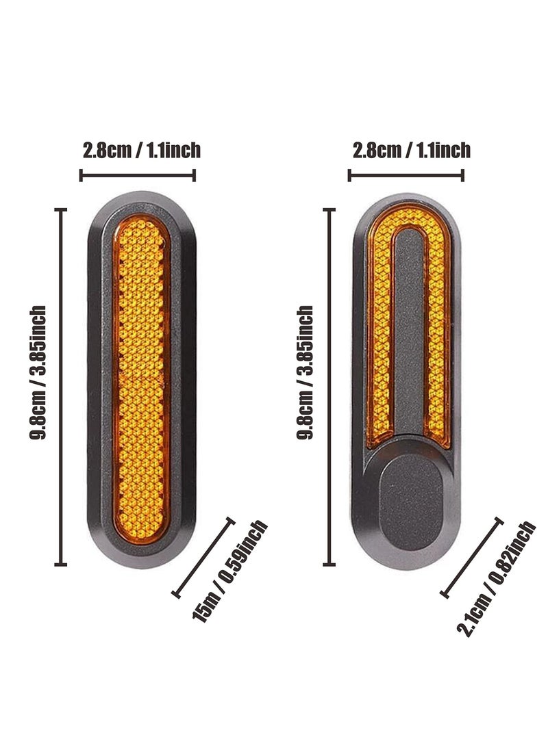 KASTWAVE Reflective Scooter Rear Side Wheel Cover, Reflective Strip Scooter Wheel Hubs Cap with Screws Rear Wheel Protective Decorative Shell Compatible for Xiaomi 1S M365 Pro Pro2 Scooter  - Image 3