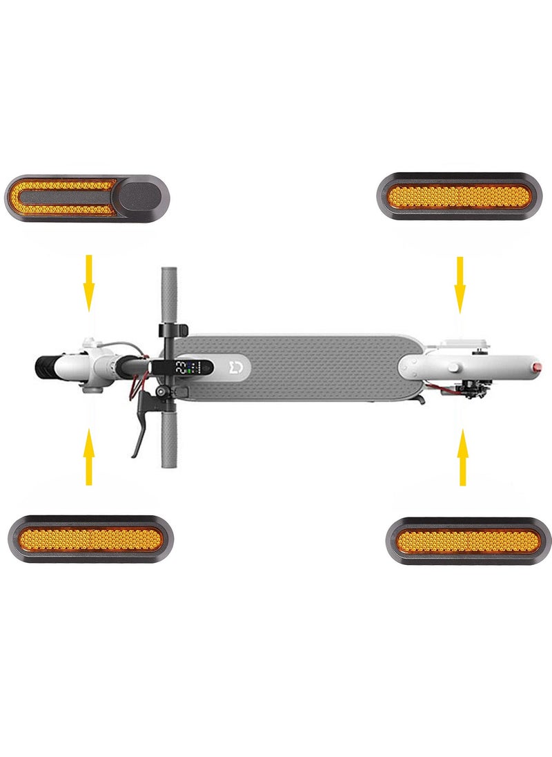 KASTWAVE Reflective Scooter Rear Side Wheel Cover, Reflective Strip Scooter Wheel Hubs Cap with Screws Rear Wheel Protective Decorative Shell Compatible for Xiaomi 1S M365 Pro Pro2 Scooter  - Image 4