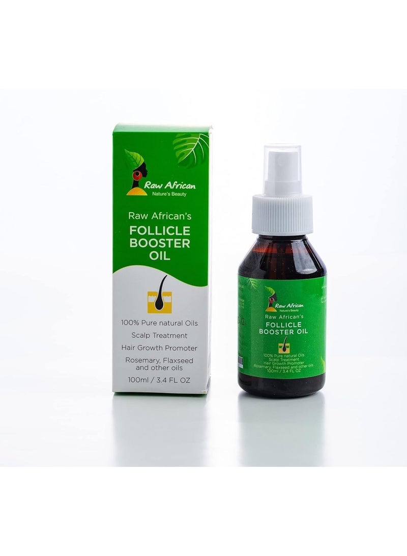 رو أفريكان زيت فوكل بوسطر (Follicle Booster) من راو أفريكان – 100 مل – لتحفيز نمو الشعر - Image 1