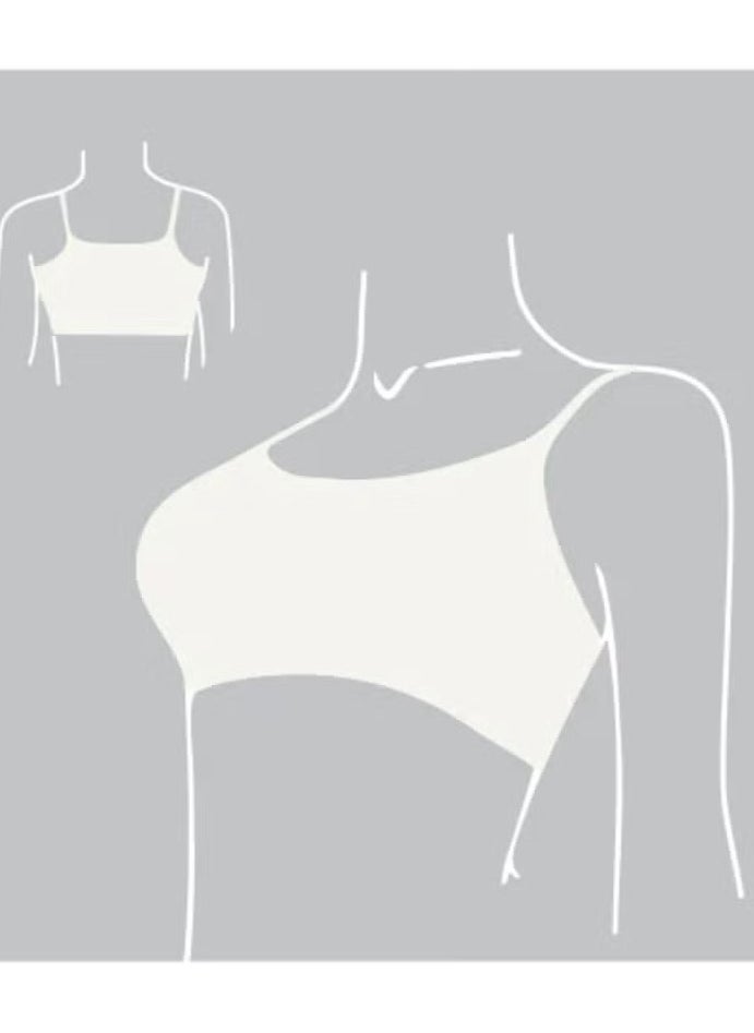 Milk Women Soft Non Padded Bra (Spaghetti Strap) White  - Image 5