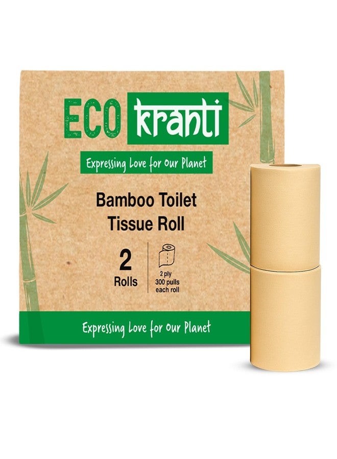 Eco Kranti - Bamboo Toilet Tissue Roll | 300 Pulls x 2 Packs | 100% Natural | Soft & Highly Absorbent | Biodegradable, Compostable & Eco-Friendly | Travel Friendly | Chemical-Free & Hypoallergenic - Image 3