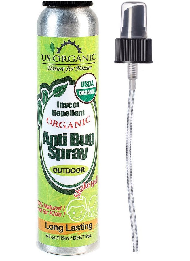 US Organic - Organic Mosquito Repellent Anti Bug Outdoor Pump Sprays, 4 Ounces, Certified Organic, Proven Results by lab Testing, deet-Free - Image 1