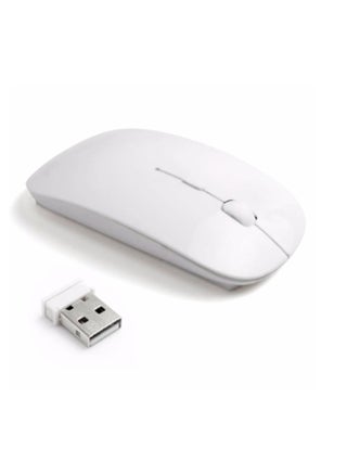 المحمولة 2.4GHz سليم صامت انقر لاسلكية البصرية ليزر مريح الماوس مع استقبال USB ماوس لاسلكي طويل المدى لأجهزة الكمبيوتر المحمول والكمبيوتر الأبيض - pzsku/Z5DD9332F15EC1161D767Z/45/_/1706704924/5e26892a-c6fe-4b55-a2a7-ea4e0714a9fe