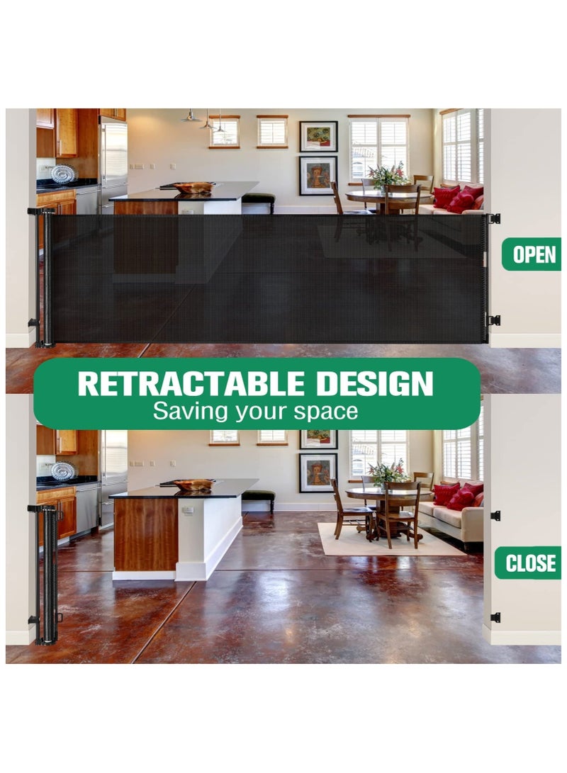 والالا بوابة أطفال عريضة جدًا بطول 3 أمتار للفتحات الكبيرة، بوابات أطفال قابلة للسحب للمداخل، بوابة أطفال طويلة جدًا، بوابات للحيوانات الأليفة - Image 4