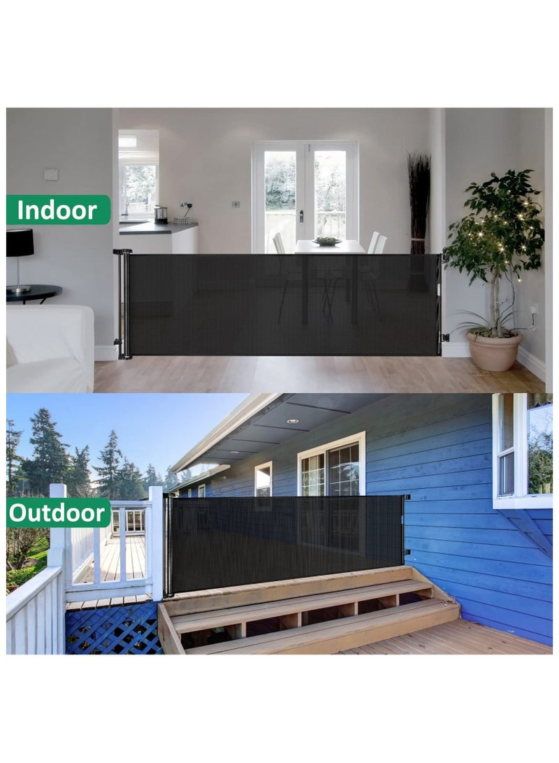 والالا بوابة أطفال عريضة جدًا بطول 3 أمتار للفتحات الكبيرة، بوابات أطفال قابلة للسحب للمداخل، بوابة أطفال طويلة جدًا، بوابات للحيوانات الأليفة - Image 2