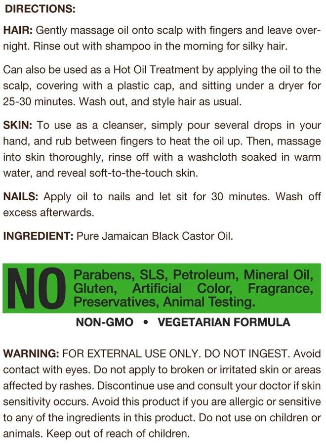 Carlyle Jamaican Black Castor Oil 16oz | Nourish Hair, Skin, and Nails | All Natural Hypoallergenic Conditioner - Image 3