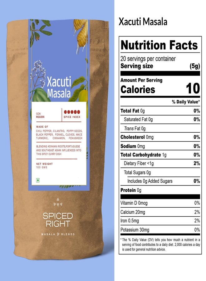 Spiced Right Xacuti Masala: 100g Authentic Goan Spice Blend for Chicken, Prawn, Mutton & Paneer, Rich, Aromatic Curry Masala for Traditional Xacuti Dishes, No Artificial Flavouring or Colouring - Image 4