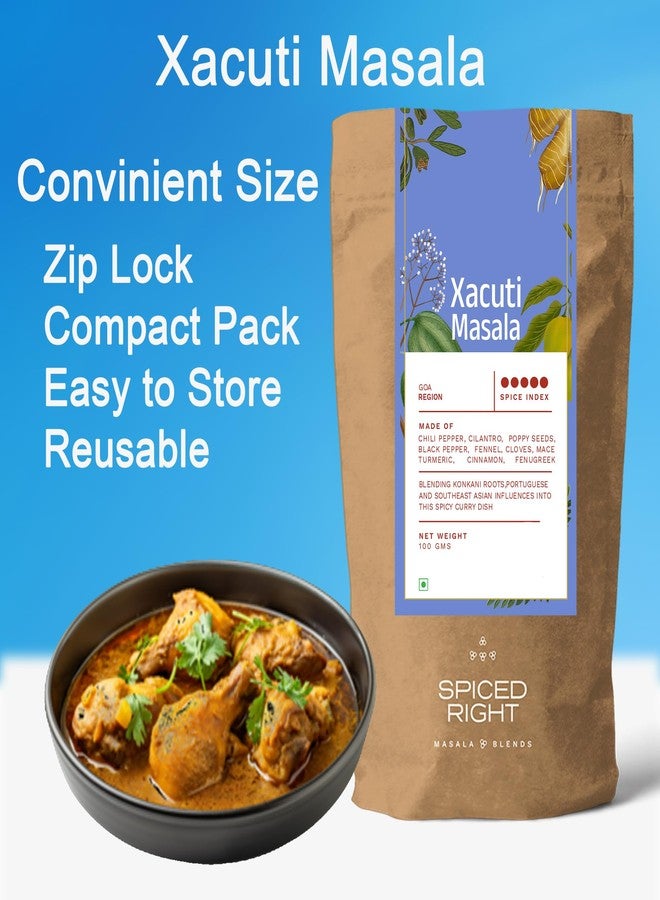 Spiced Right Xacuti Masala: 100g Authentic Goan Spice Blend for Chicken, Prawn, Mutton & Paneer, Rich, Aromatic Curry Masala for Traditional Xacuti Dishes, No Artificial Flavouring or Colouring - Image 2