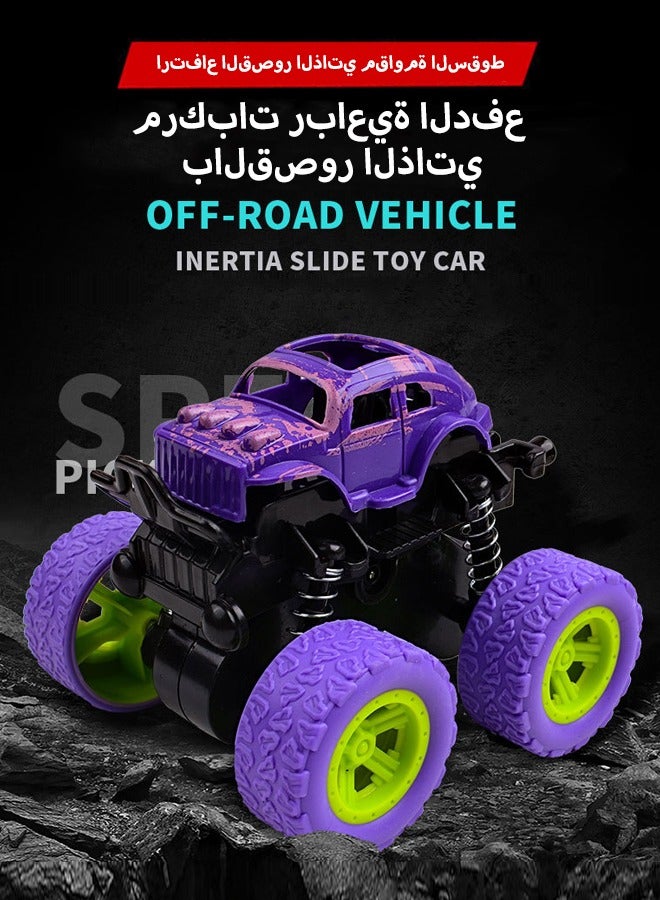 1/36 Scale Inertial four-wheel drive off-road vehicle Toy Car  With 360 Degree Standing and Flat Rotation Flip，4 Side Drive Anti-Slip Vacuum Tires for Shock Proof  No battery required ，Children's gifts Birthday gift - Image 3