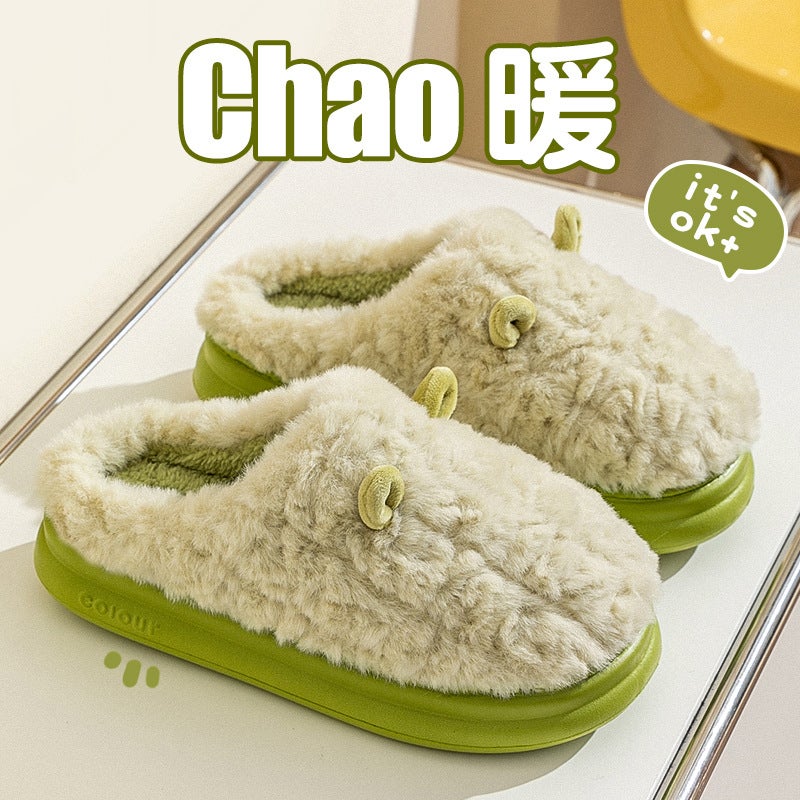 Soft Memory Foam Slippers for Women and Men with Plush Fleece Lining and Thick Sole for Indoor Home Comfort in Light Green - Image 4