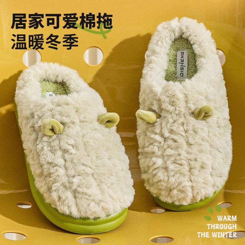 Soft Memory Foam Slippers for Women and Men with Plush Fleece Lining and Thick Sole for Indoor Home Comfort in Light Green - Image 3