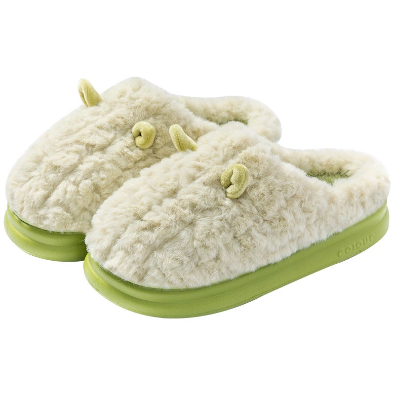Soft Memory Foam Slippers for Women and Men with Plush Fleece Lining and Thick Sole for Indoor Home Comfort in Light Green - Image 5