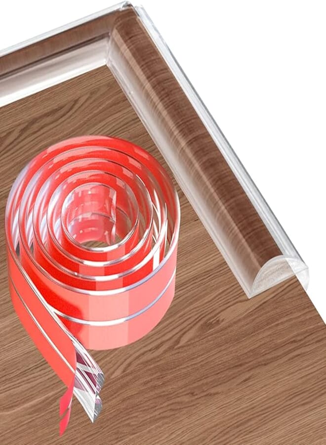 KOLAKO KOLAKO Edge Protector Strip, Silicone Clear Baby Proof Corner Protects for Kids with Pre-Taped Strong Adhesion, Furniture Bumpers Edge Protectors for Sharp Table, Cabinets, Drawers, 2M(6.6ft) 