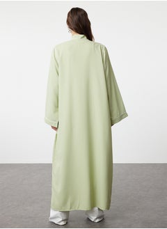 trendyol Khaki Piping Detailed Woven Cap & Abaya & Abaya TCTSS24KF00042  - Image 5