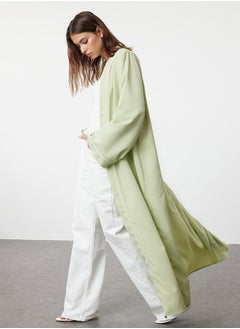 trendyol Khaki Piping Detailed Woven Cap & Abaya & Abaya TCTSS24KF00042  - Image 2