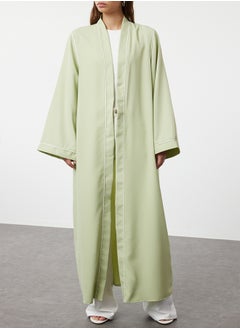 trendyol Khaki Piping Detailed Woven Cap & Abaya & Abaya TCTSS24KF00042  - Image 4