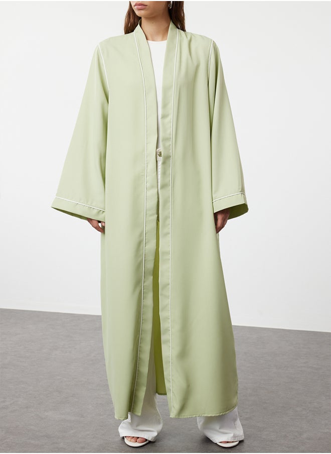 trendyol Khaki Piping Detailed Woven Cap & Abaya & Abaya TCTSS24KF00042  - Image 4