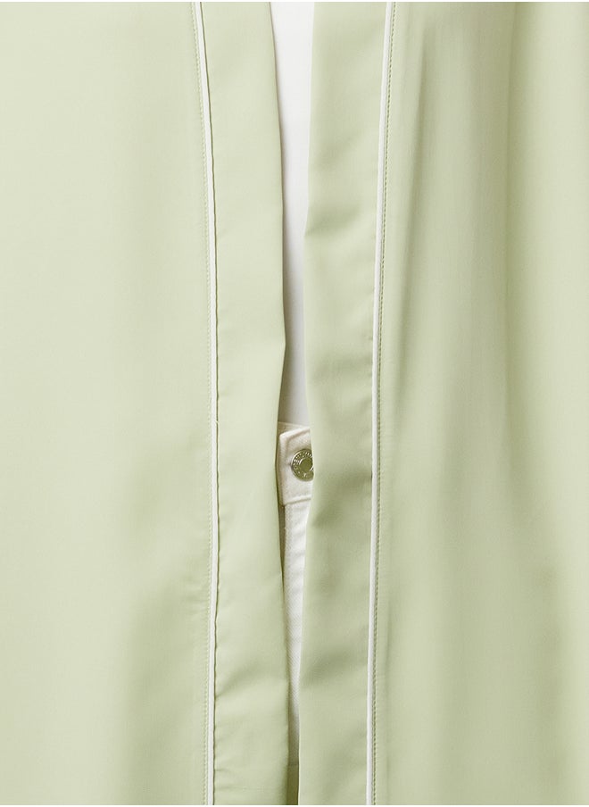 trendyol Khaki Piping Detailed Woven Cap & Abaya & Abaya TCTSS24KF00042  - Image 3