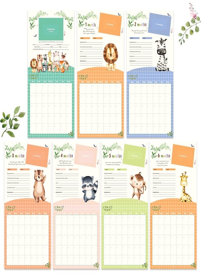 Monking Baby's First Year Calendar with Stickers - 1st Year Tracker and Memory Book for Girls and Boys - Document and Cherish Milestones with Pocket and Drill Free Adhesive Hook - Image 3