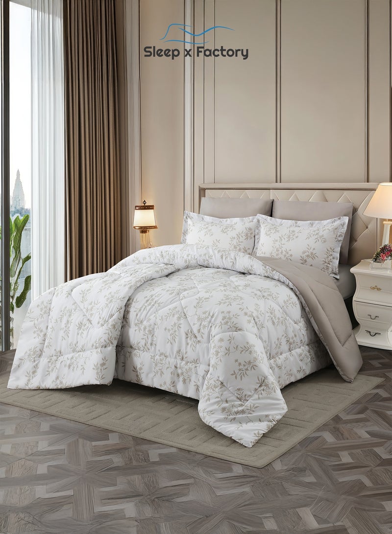 سليب × فاكتوري طقم لحاف رست دوز 6 قطع – قماش وحشوة بوليستر ناعمة – مقاس 260×240 سم – تصاميم متعددة - Image 1