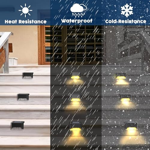 BRITSPEAR plastic Waterproof LED Solar Powered Deck Stair Outdoor Light for Railing, Wall Garden,Pathway, Backyard, Patio, and Balcony Decoration (12) - Image 3
