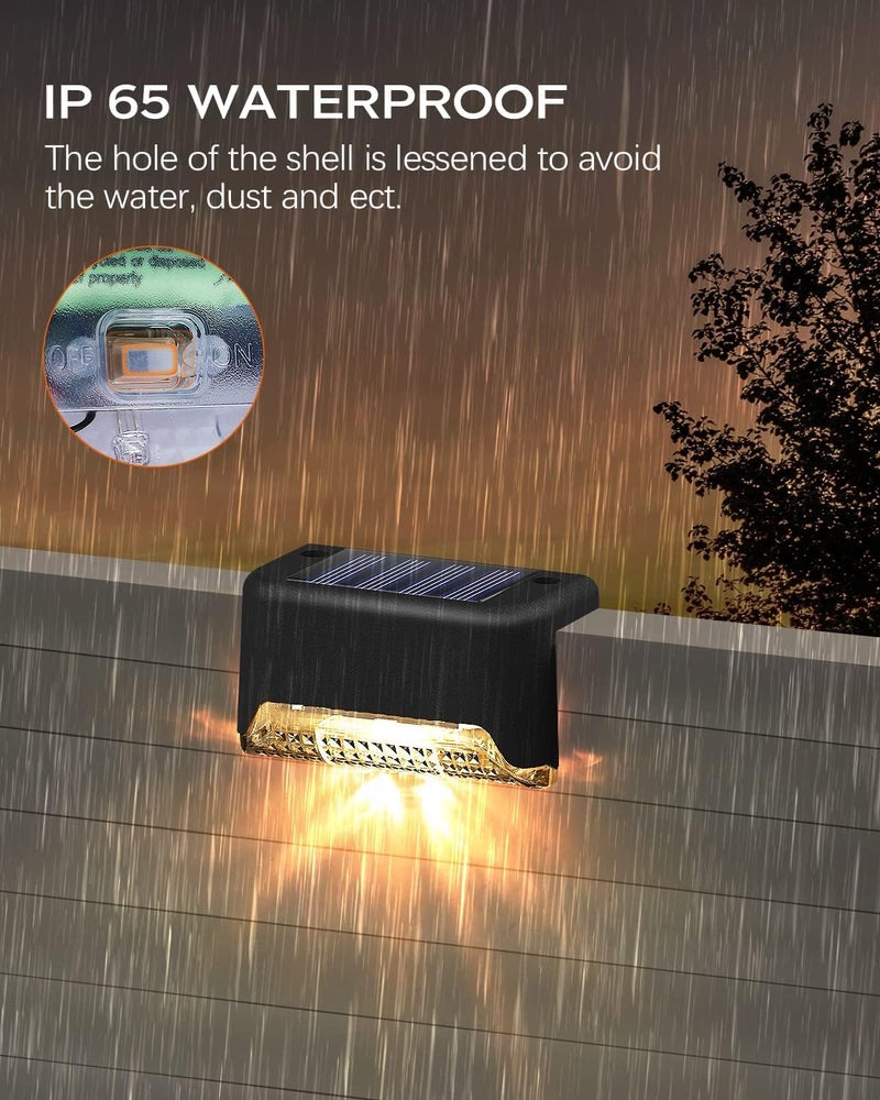 BRITSPEAR plastic Waterproof LED Solar Powered Deck Stair Outdoor Light for Railing, Wall Garden,Pathway, Backyard, Patio, and Balcony Decoration (12) - Image 4