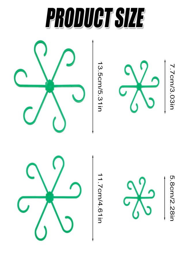 PEUTIER Pack of 4 Plant Supports, Plastic Handle Holder for Plant Climbers, Reusable Plant Trunk Hook, Plant Trunk Support for Plants (Green) - Image 2