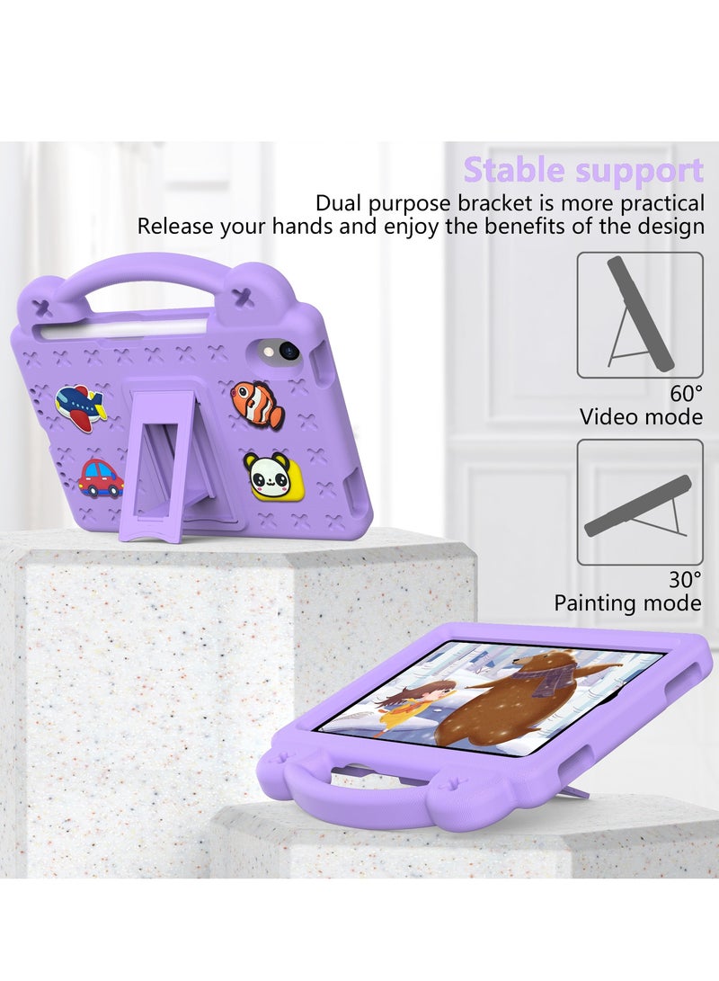 Kids Case Compatible with iPad Mini 6(2021)/Mini 7(2024) 8.3 Inch Heavy Duty EVA Foam Shockproof Cover Kids Proof Case with Stand Pen Slot - Image 3