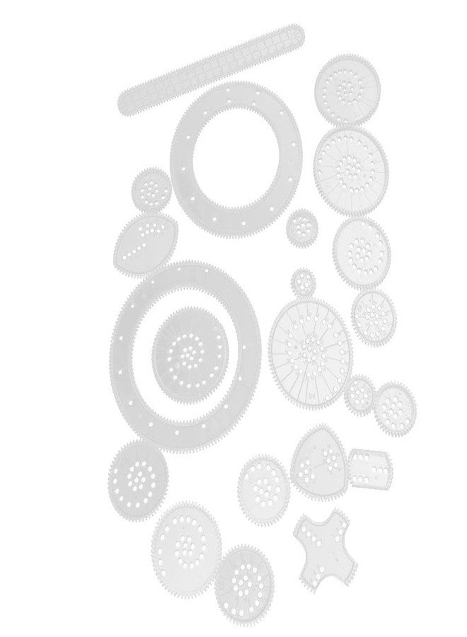 ATORSE® 28 Piece Creative Spirograph Magic Suit, Kids Geometric Ruler Art Drawing Toys, Birthday Gift - Image 1