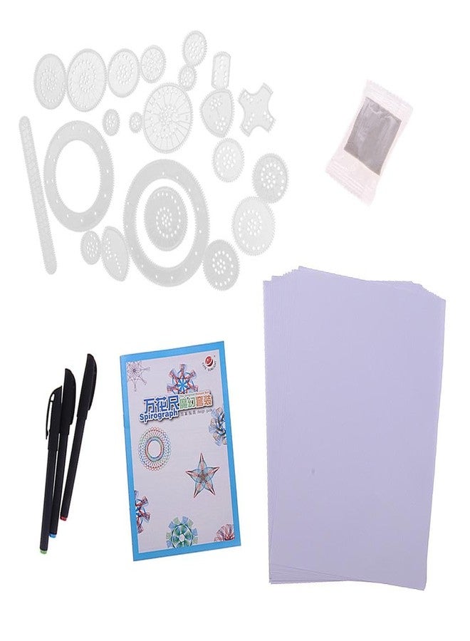 ATORSE® 28 Piece Creative Spirograph Magic Suit, Kids Geometric Ruler Art Drawing Toys, Birthday Gift - Image 2