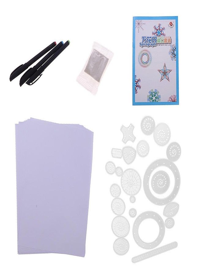 ATORSE® 28 Piece Creative Spirograph Magic Suit, Kids Geometric Ruler Art Drawing Toys, Birthday Gift - Image 3