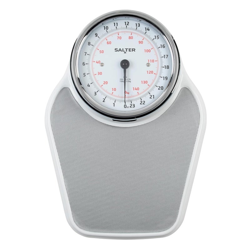 Salter Traditional Mechanical Bathroom Scale Doctors Style Bodyweight Scale Easy Read Dial Weigh Up to 150kg 23 st 7 lb Instant Readings NonSlip Extra Large Platform No Batteries Needed - Image 1