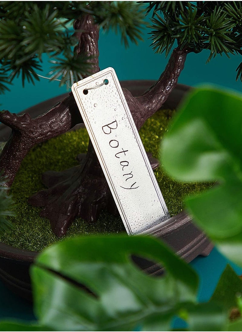 Y&D Aluminum Tree Tags with Metal Wires Double Sided Write Labels Plant Solid Stamping Waterproof Outdoor Markers for Marking Trees, Plants, Greenhouses (100 Pieces)  - Image 5