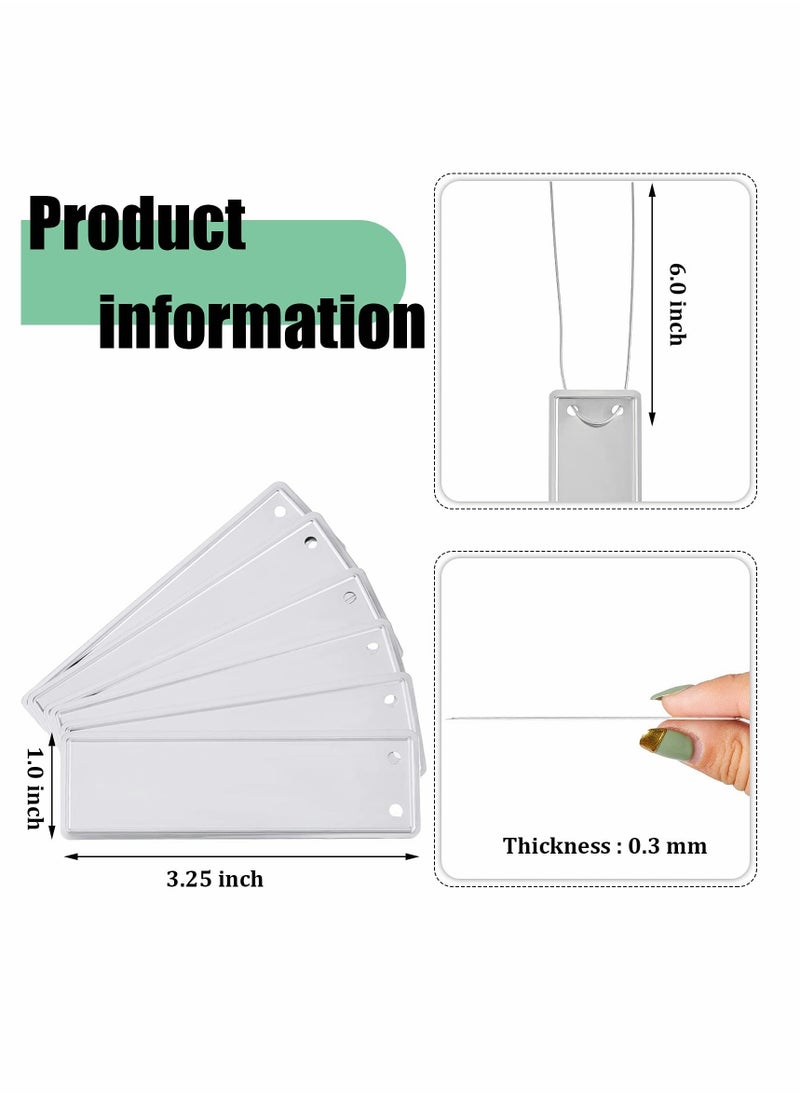 Y&D Aluminum Tree Tags with Metal Wires Double Sided Write Labels Plant Solid Stamping Waterproof Outdoor Markers for Marking Trees, Plants, Greenhouses (100 Pieces)  - Image 2