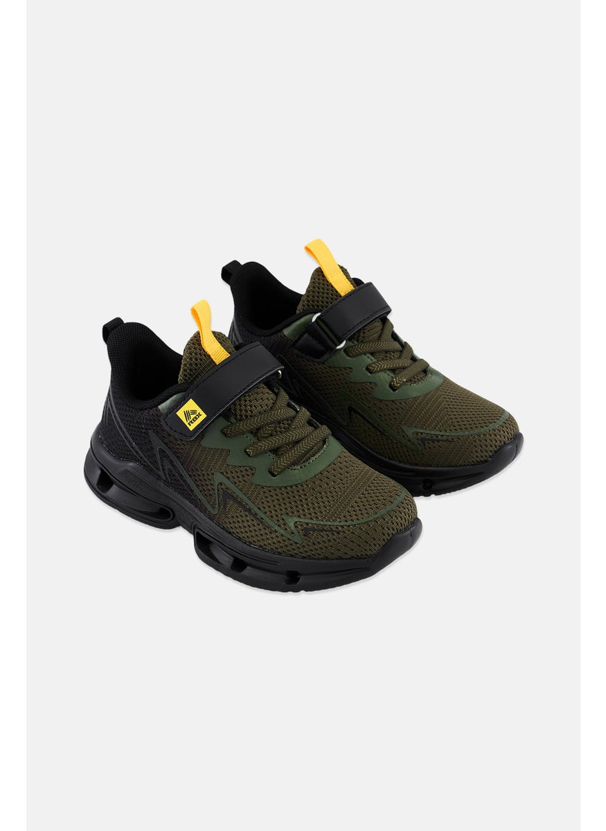 RBX - Kids Boy Velcro Closure Outdoor Shoes, Olive Combo - Image 1