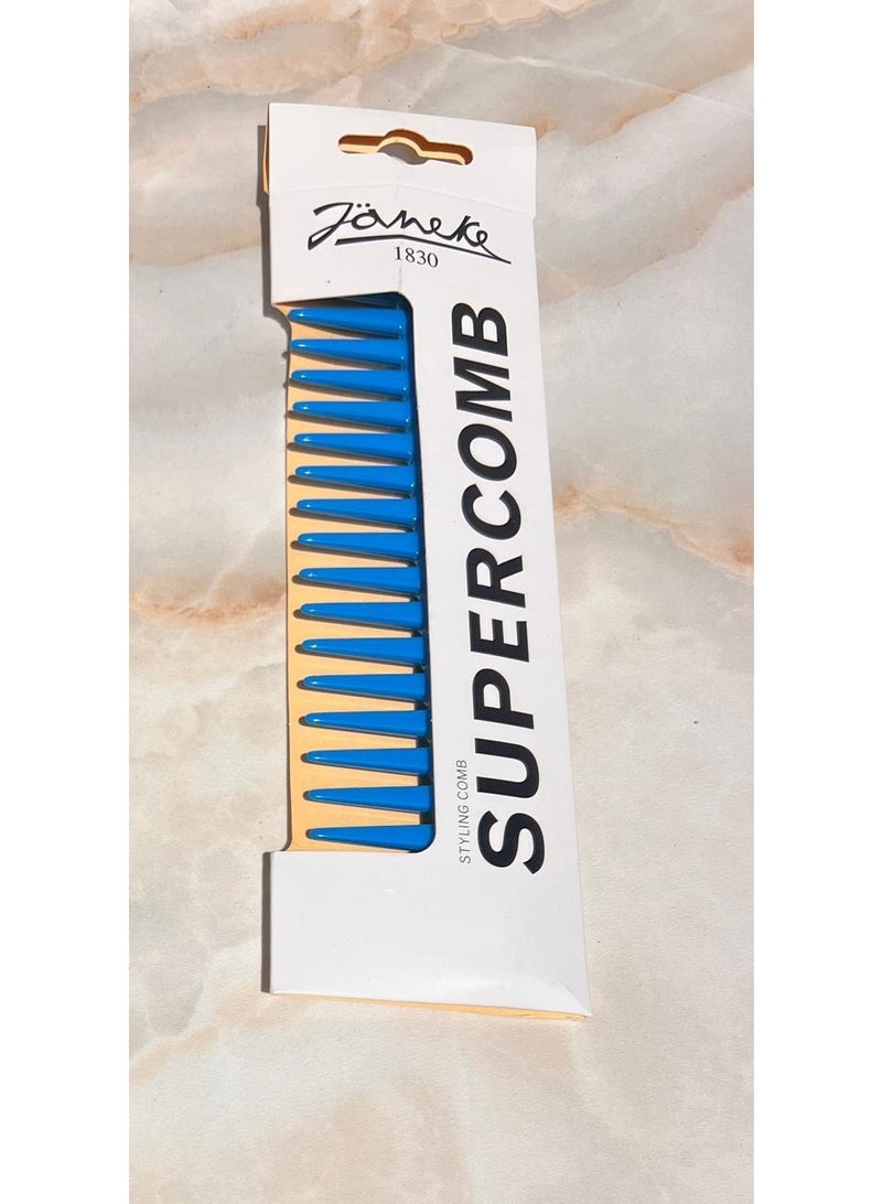 Janeke 7.5 inch Supercomb Styling Comb Blue - Image 1
