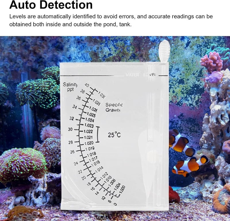 Salinity Tester, Automatic Accurate Salinity Meter with 0 to 40 Percentage Salinity Range Lightweight Sturdy Sea Hydrometer for Fish , Aquarium, Pond, Water, Saltwater, Freshwater - Image 2