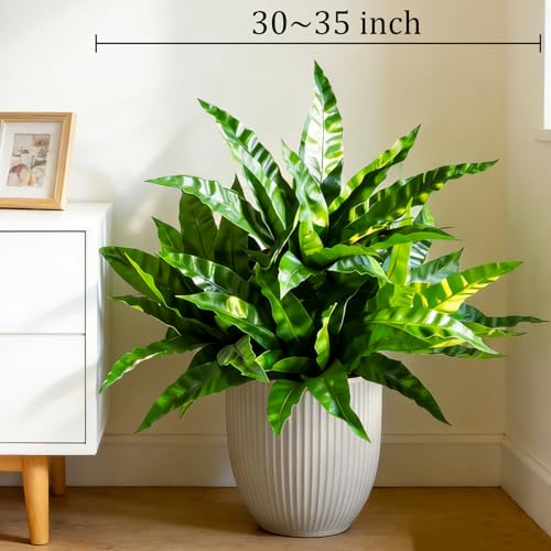 Cherica 4Pcs Fake FernsFaux Outdoor Plants UV Resistant3D Real Touch Fake Plants Total 60 BladesWeatherproof Artificial Plants Outdoor Indoor for Garden Porch Home Office Living Room Decor - Image 3