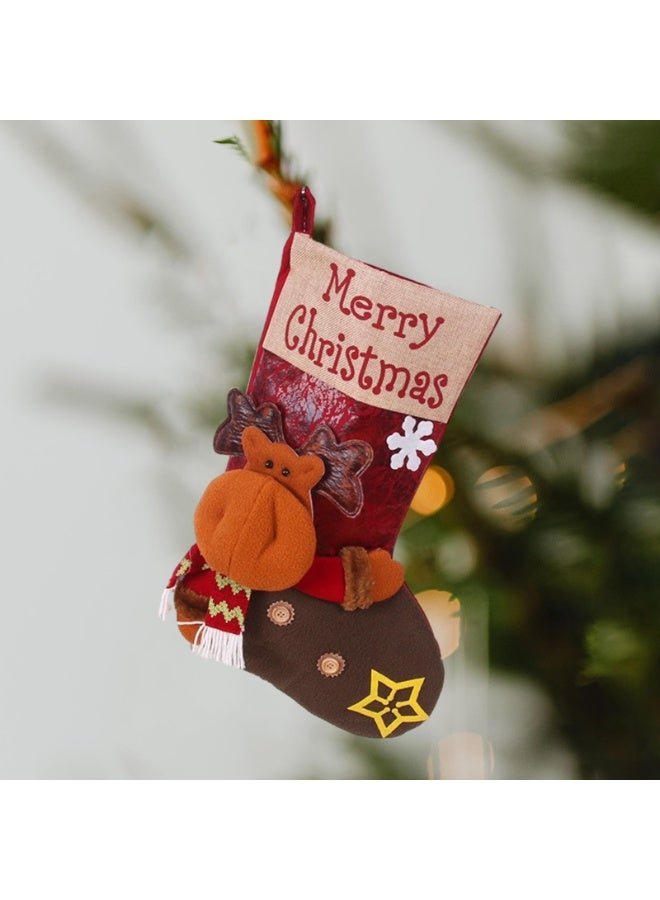 Personalized Christmas Stocking, 18" Large Size Christmas Stockings Ornaments, Cute 3D Santa Xmas Stocking Holiday Party Decoration Gifts for Family Kids, Christmas Tree Décor. - Image 4